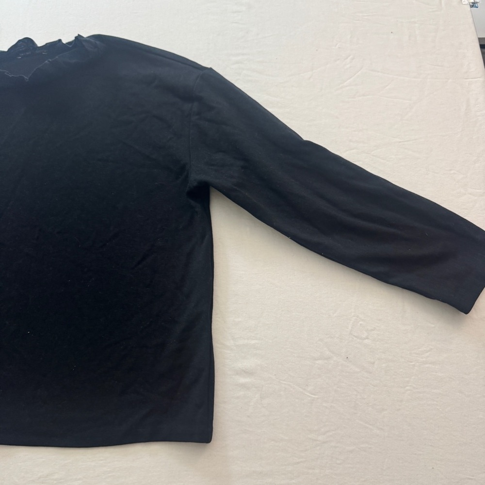 Zara Black 3/4 Sleeve Women's Top - Picture 4 of 5